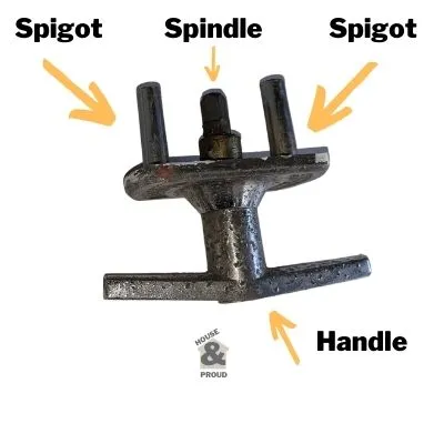 T Handle Garage Door Locks - diagram of parts