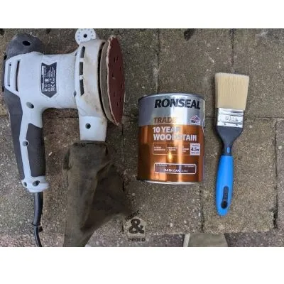 Tools needed to paint wooden shingles on a garage