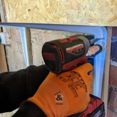 How to screw shelf brackets onto osb garage shelves